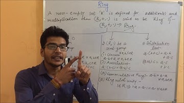 RING THEORY ( RING,COMMUTATIVE RING, RING WITH UNITY)