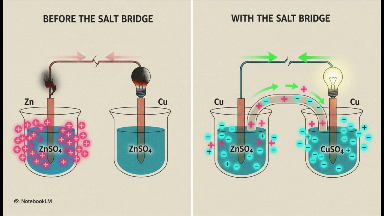 خلية دانيال - تحويل الطاقة الكيميائية الى طاقة كهربية