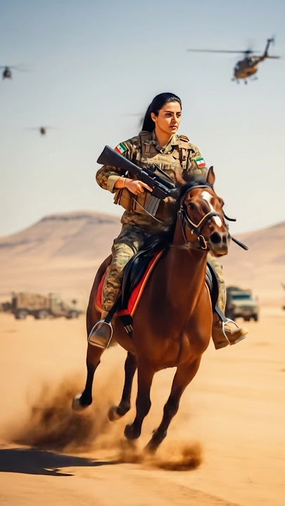She Battles for Her Nation🇮🇷 #army #ai #femalesoldiers #iran