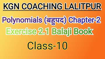 बहुपद(Polynomials) exercise 2.1 part-1 Class-10 Balaji Book