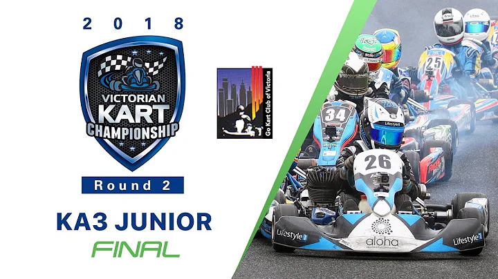 2018 Victorian Kart Championship Round 2 KA3 Junior class final at Go-Kart Club of Victoria