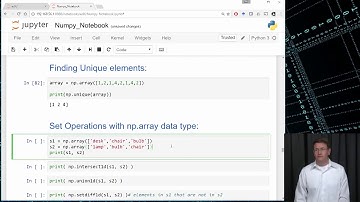 62 Numpy, Statistical, Sorting, and Set Operations