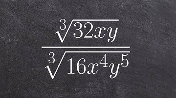 Learn how to find quotient of two radical expression
