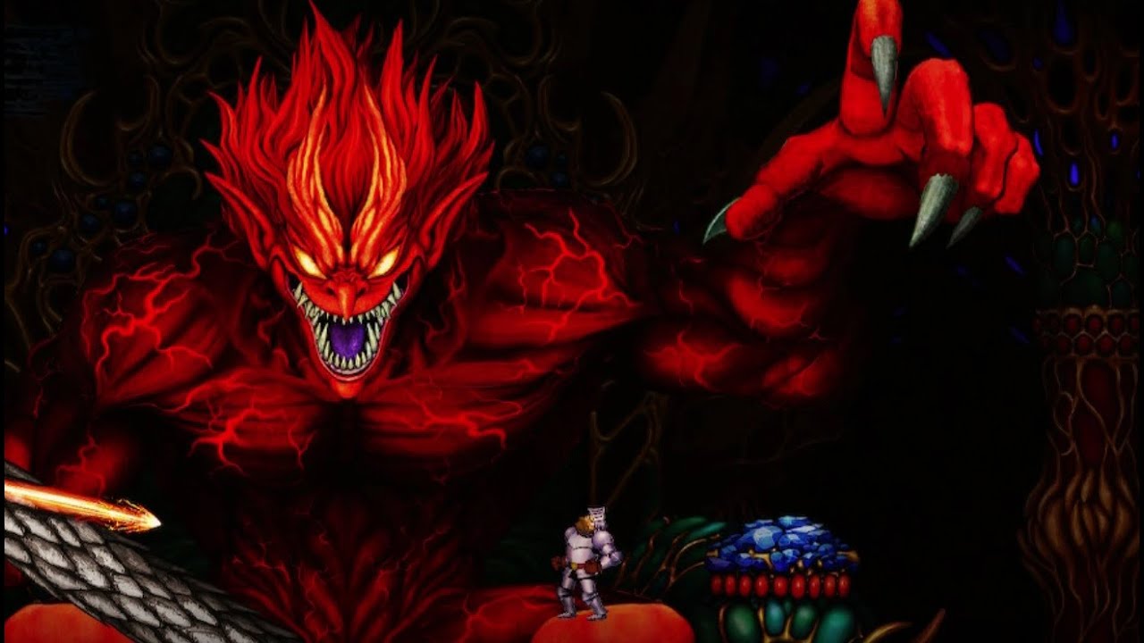 LUCIFER Fake Final Boss (no damage) Ghosts'n Goblins Resurrection