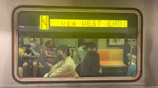 BMT Subway: R46 (N) Express Train Ride from Coney Island to AstoriaDitmars via West End/Astoria Exp