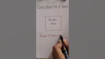 Finding unknown side of square | Ayushi teacher | Perimeter of square #maths #perimeter