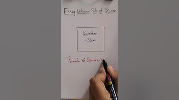 Finding unknown side of square | Ayushi teacher | Perimeter of square #maths #perimeter