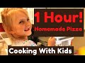 Cooking with kids homemade pizza in one hour