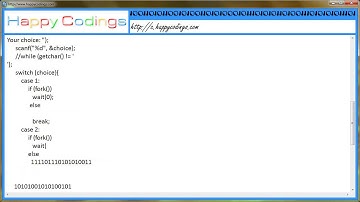Display menu until press 0 by using child process c code example