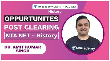 Oppurtunites post Clearing NTA NET - History | History | Dr. Amit | Unacademy Live