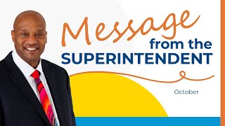 A Message from Superintendent Wright - October 2025