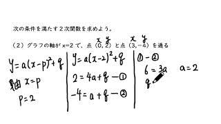 5. 放物線の頂点や軸から関数を求める（サムネイル画像）