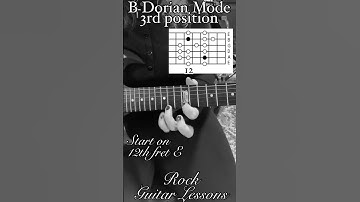B Dorian mode 3rd position #guitar #guitarlesson #dorianmode
