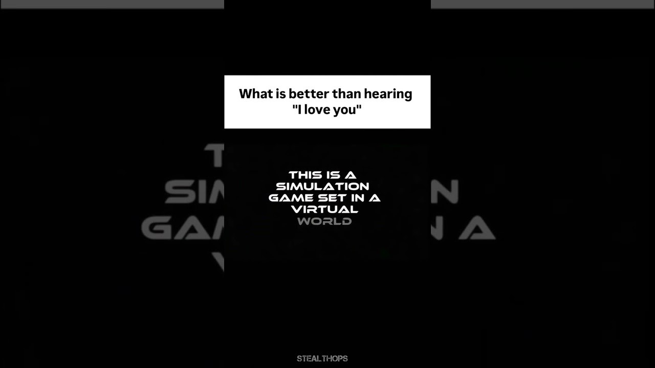 😌THIS IS A SIMULATION GAME IN A VIRTUAL WORLD 