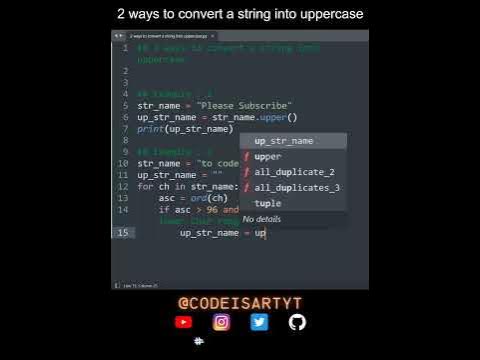 2 ways to convert a string into uppercase in Python | Python Examples ...
