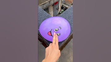 Experiment: Will a water balloon explode if it rolls down from a tall building? 💥🎈 #balloon