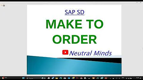 SAP SD MTO - Make to Order process with Configuration