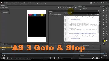 Action Script 3 Goto and Stop Adobe Animate CC