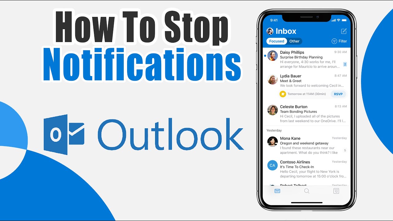 How To Stop Outlook Notifications On Iphone YouTube