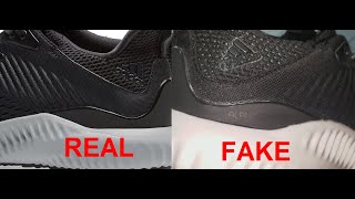Real vs Fake Adidas Alphabounce sneakers. How to spot counterfeit Alpha bounce trainers