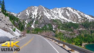 Sierra Nevada Mountain Scenic Drive to Lake Tahoe | Emerald Bay California & Nevada 4K