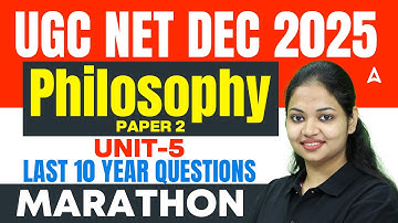 UGC NET Philosophy Marathon | UGC NET Philosophy Last 10 year Questions By Tejasvi Ma