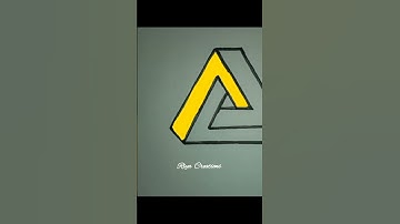 The Impossible Triangle 😱 Easy 3D Drawing Triangle ||Satisfying Art || #shorts #youtubeshorts