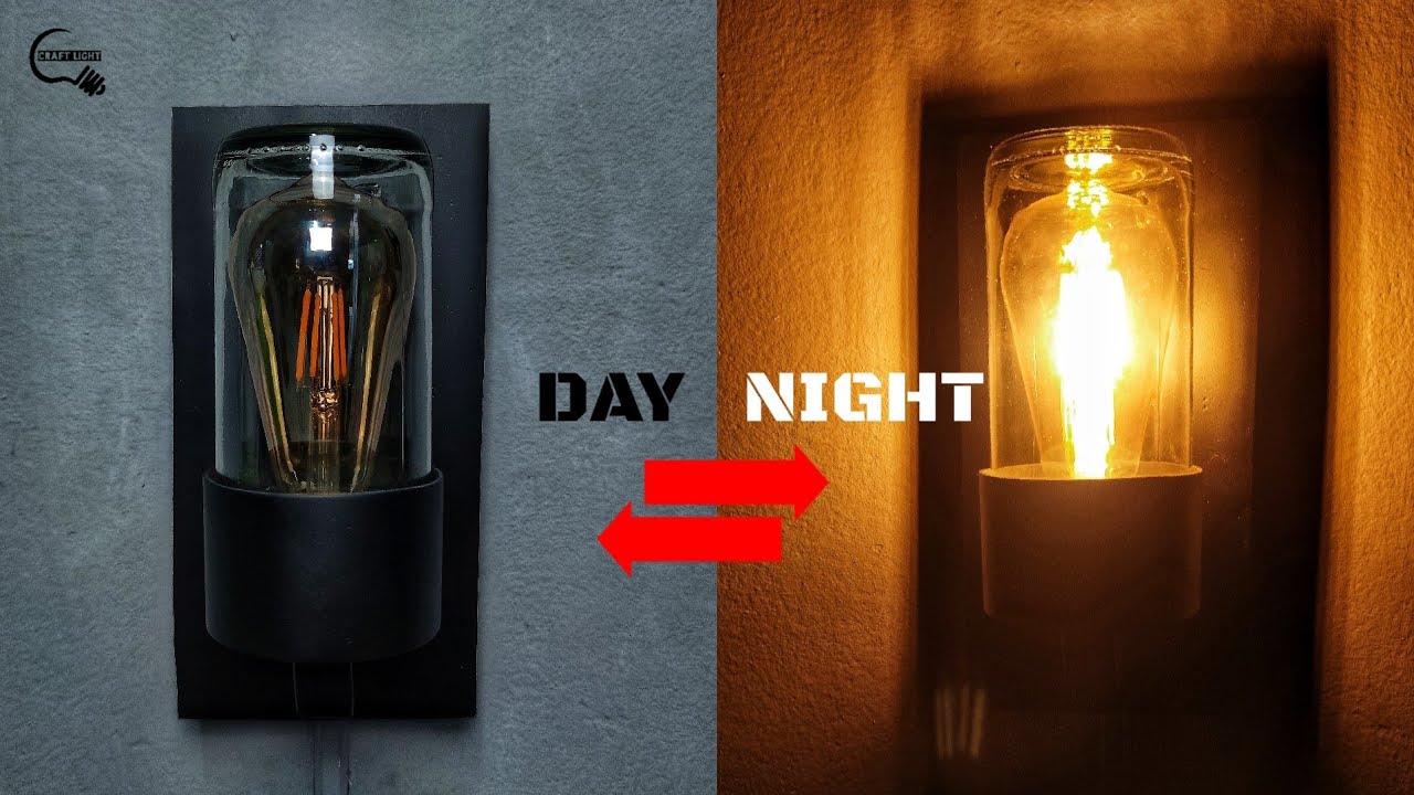 Diy wall lamp made of PVC pipes and glass bottles. Simple.