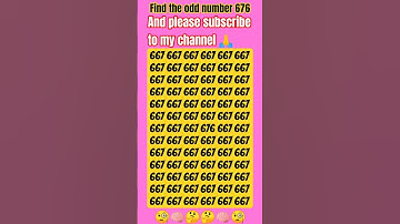 Find the odd number 676 and subscribe my channel 🙏🥺🙏 #trending #quiz #viralvideo @quiz_tester_01