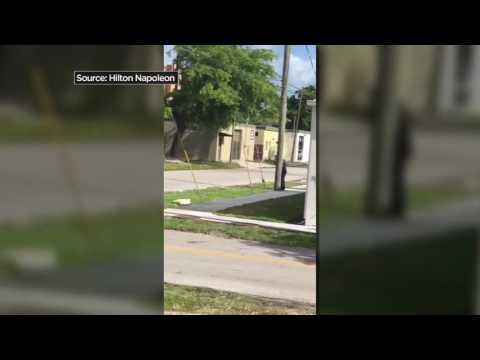 Cell Video of North Miami Police Officer Involved Shot