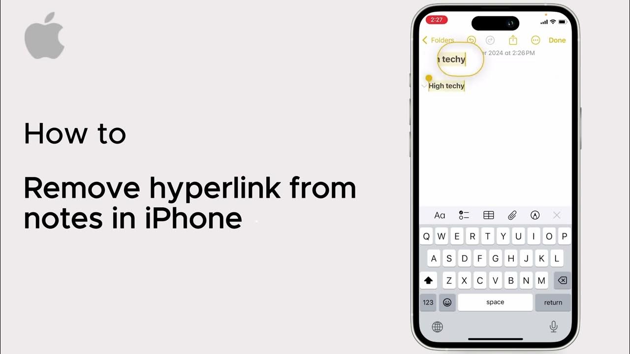 How to remove hyperlink from notes in iPhone ( iOS ) 2025 YouTube