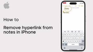 How to remove hyperlink from notes in iPhone ( iOS ) 2025