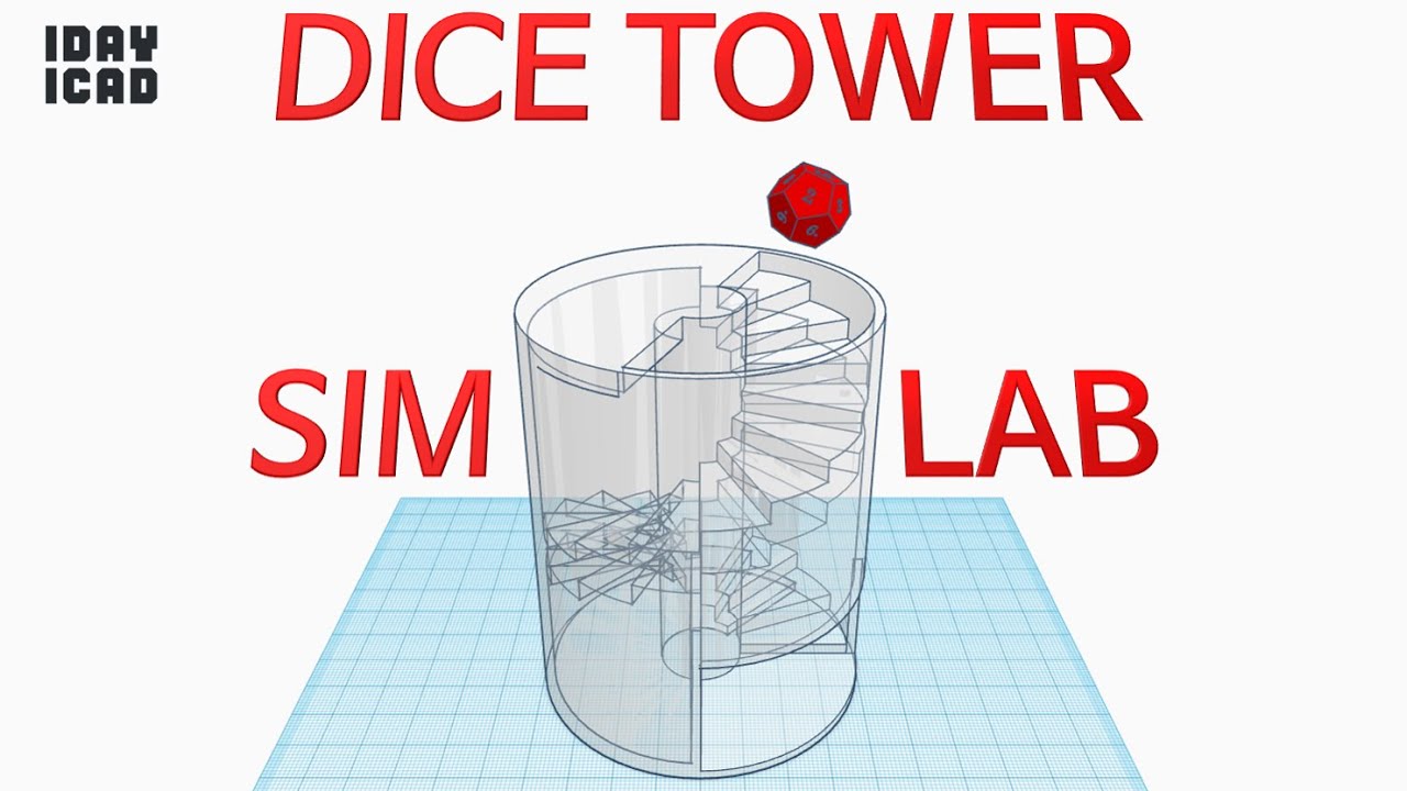 [1DAY_1CAD] DICE TOWER SIM LAB (Tinkercad Design / Project