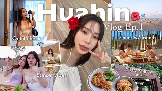 HUAHIN VLOG Ep.1🏝️-ทริปสาวโสดพักใจ, ร้านเด็ดในหัวหิน , mukbang , cafe