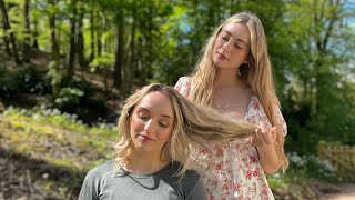 Real Person ASMR in the English Countryside | Hair Play, Humming, Massage, Tickle Games