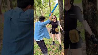 Police Action SOS 🆘 #funny #selfdifence #movie #comedy #film #action #youtubeshorts #selfdefense