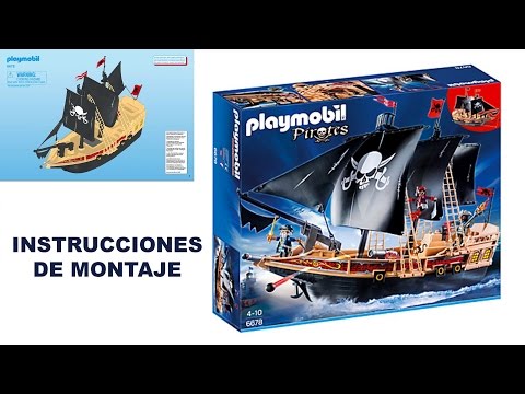 Playmobil 6678 Barco Pirata Buque Corsario PIRATES - INSTRUCCIONES DE MONTAJE