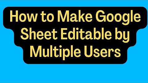 How to share google sheet with others | How to share google sheet with multiple users