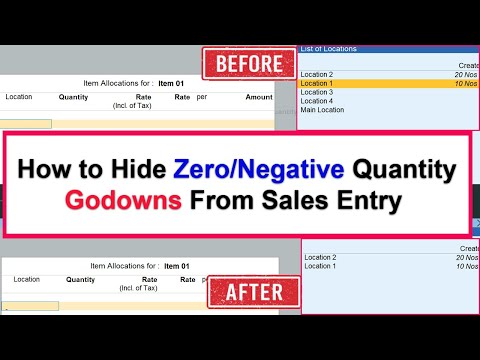 How to Remove Zero Quantity Godowns From Godown Selection List In TallyPrime.