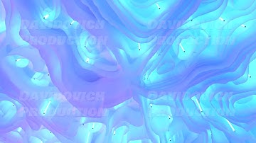 Abstract blue and purple luminous organic waves creating a modern art exhibition