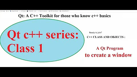 class 1 Qt c++  series- GUI  with  qmake  or qtcreator
