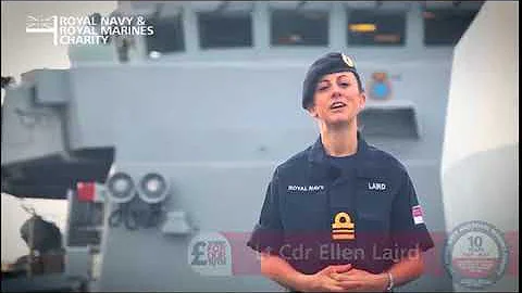 Lt Cdr Ellen Laird with a 10th birthday message   ...