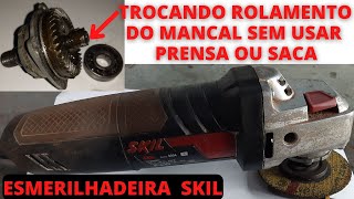 esmerilhadeira skil | Veja como trocar o rolamento do mancal sem usar prensa hidráulica ou saca