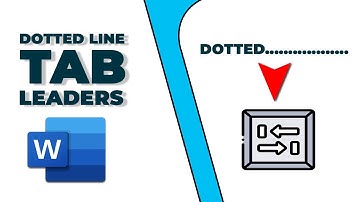 How to insert dotted line tab leaders in word