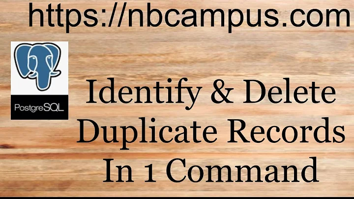 Find and delete duplicate records in PostgreSQL