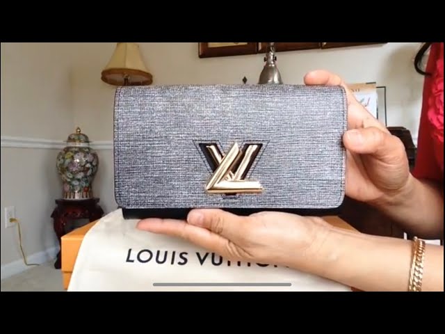 Louis Vuitton TWIST CHAIN WALLET, EPI leather denim black