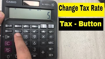 How to Remove/Change Tax Rate for Tax- Button on Calculator