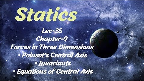Lec-35 (Statics)Forces in three Dimensions