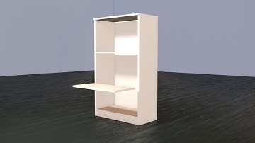 3D Animated Assembly Instructions for Cabinet with Shelves by BrodBot