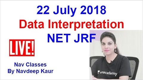 22 July 2018  Data Interpretation NET /JRF